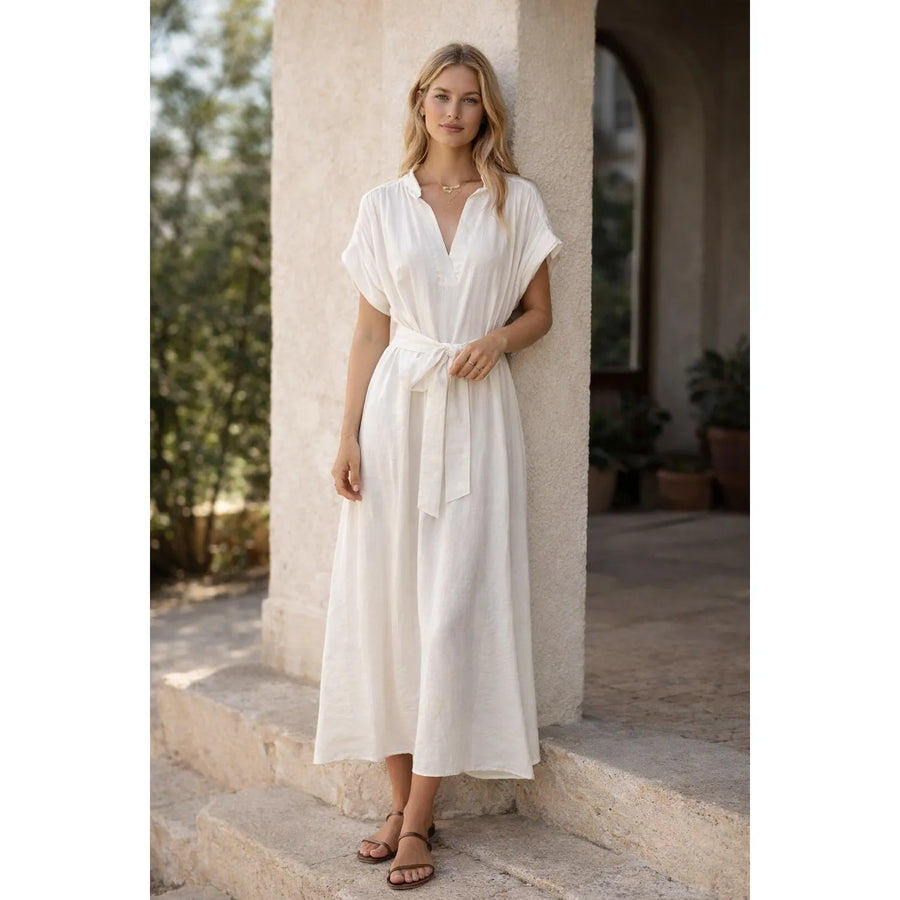 Abito Maxi in Lino Misto - Fresco, Comodo ed Elegante